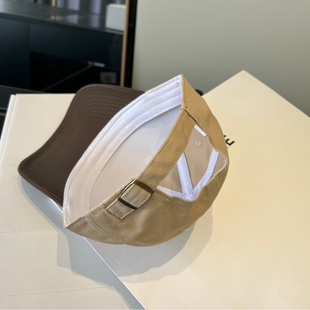 Celine Beige and Brown Triomphe Patch Baseball Cap - image 5